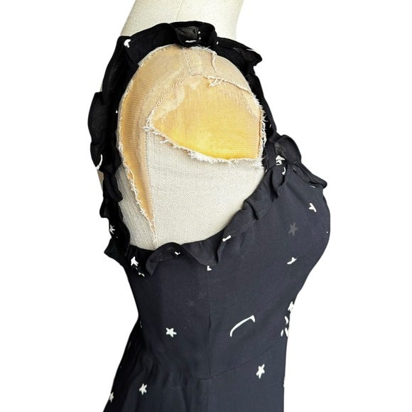 Rare Reformation Armadillo Mini Dress in Estrella Star Moon Print Black Size: 2 - Picture 8 of 10